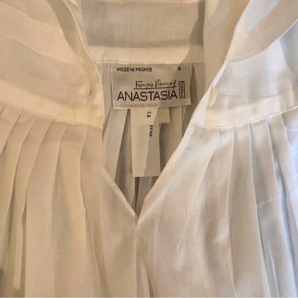 Vintage Les Petits Anastasia Paris by Francois Viannay Cotton Dress White Size 4 - Picture 7 of 9